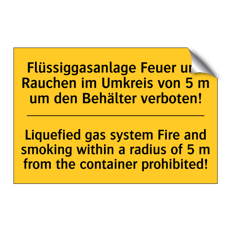 Flüssiggasanlage Feuer und Rauchen /.../ - Liquefied gas system Fire and /.../