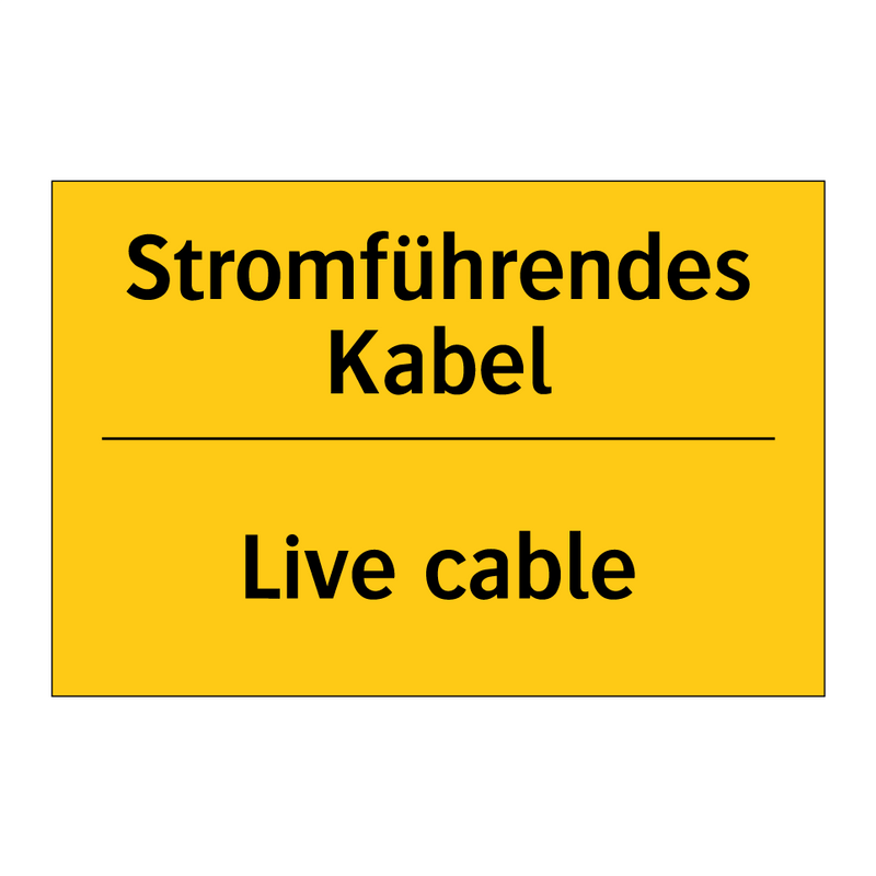 Stromführendes Kabel - Live cable