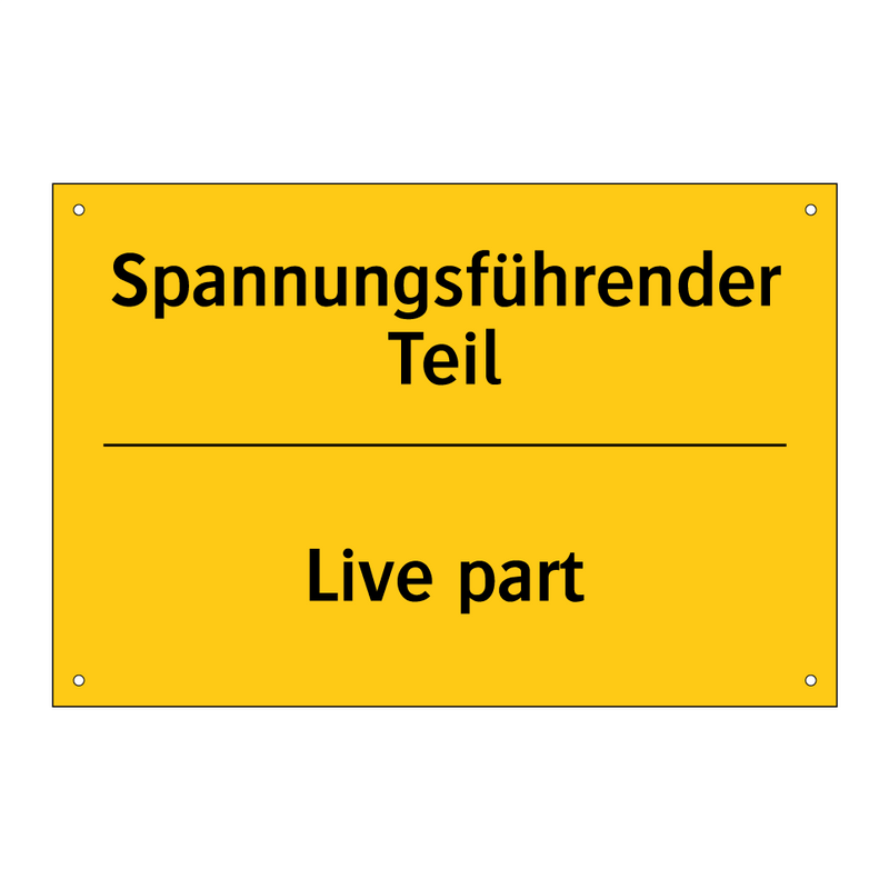 Spannungsführender Teil - Live part