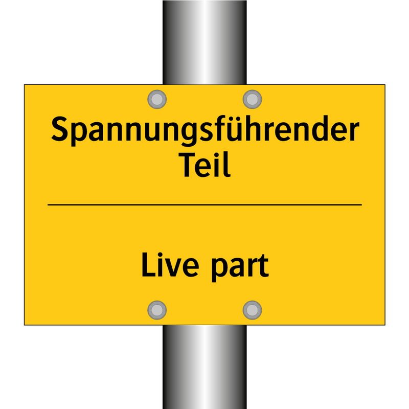 Spannungsführender Teil - Live part