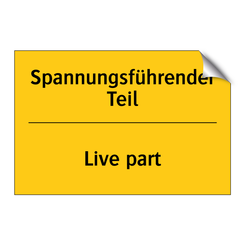 Spannungsführender Teil - Live part