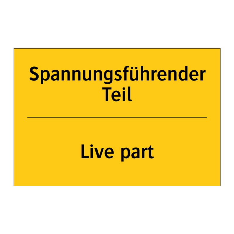 Spannungsführender Teil - Live part