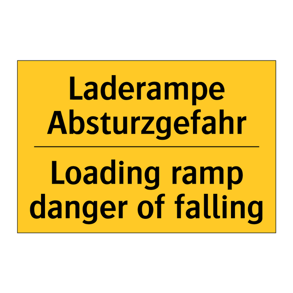Laderampe Absturzgefahr - Loading ramp danger of falling