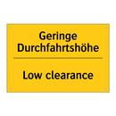 Geringe Durchfahrtshöhe - Low clearance