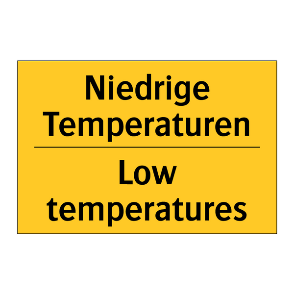 Niedrige Temperaturen - Low temperatures