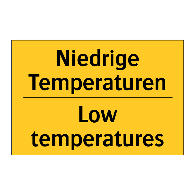 Niedrige Temperaturen - Low temperatures