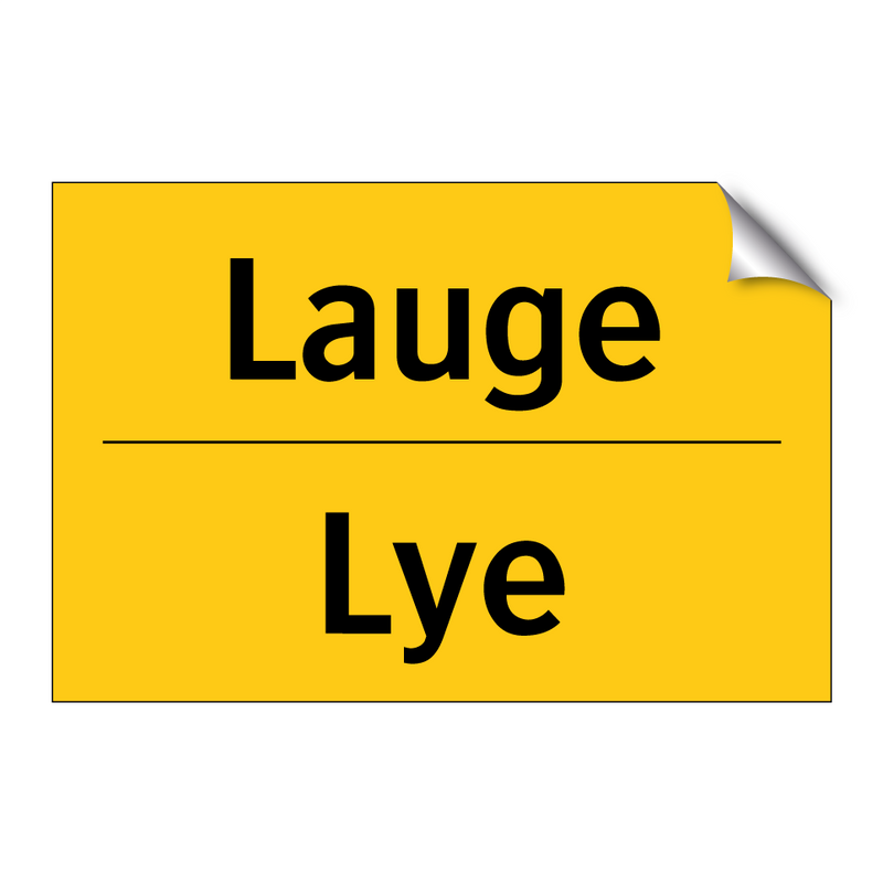 Lauge - Lye