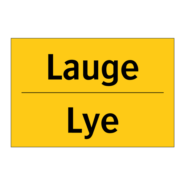 Lauge - Lye