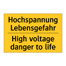 Hochspannung Lebensgefahr - High voltage danger to life