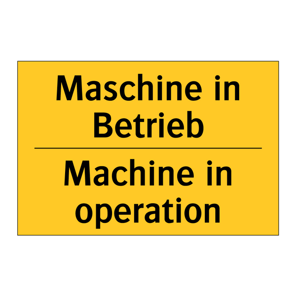 Maschine in Betrieb - Machine in operation