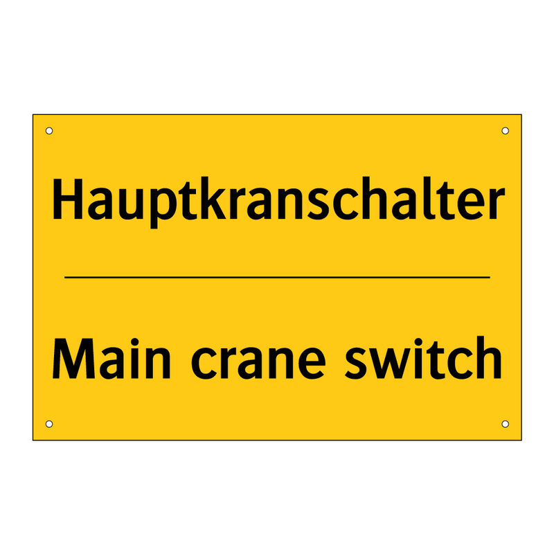 Hauptkranschalter - Main crane switch