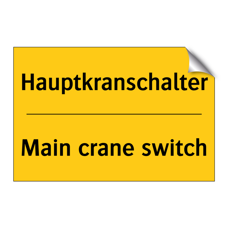 Hauptkranschalter - Main crane switch