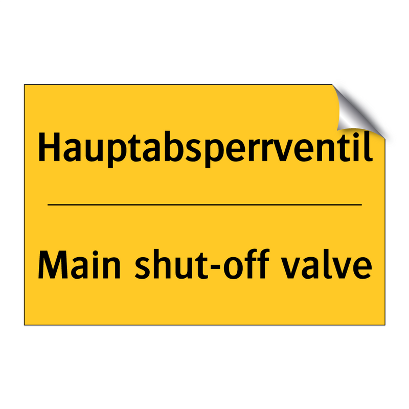 Hauptabsperrventil - Main shut-off valve