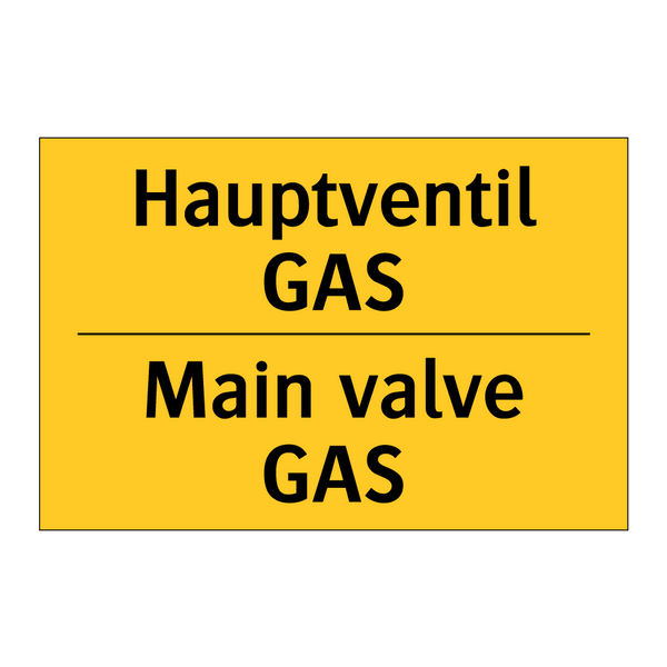 Hauptventil GAS - Main valve GAS