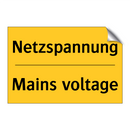 Netzspannung - Mains voltage