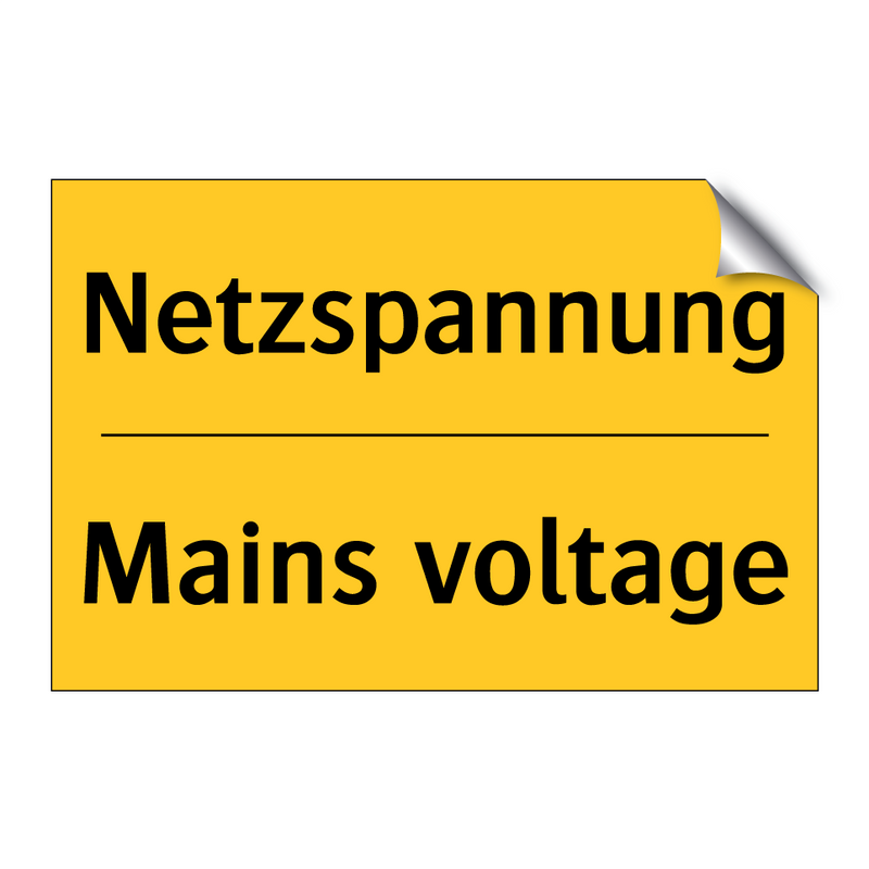 Netzspannung - Mains voltage