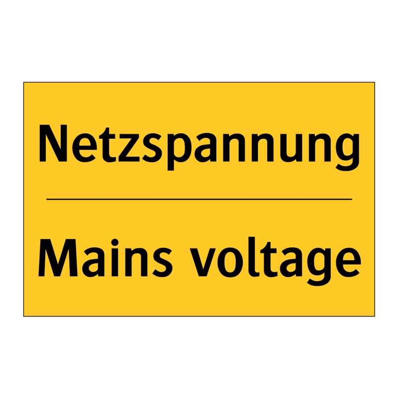 Netzspannung - Mains voltage