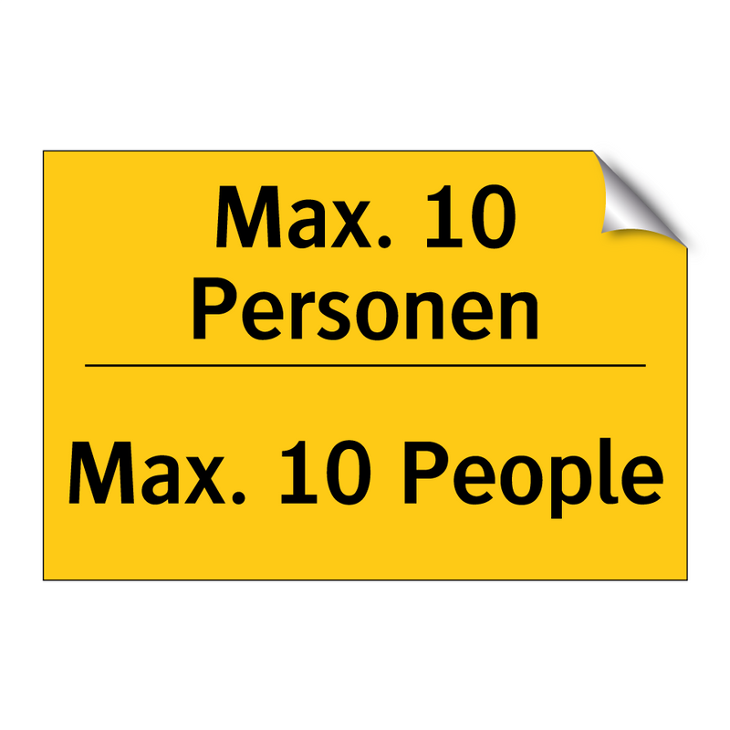 Max. 10 Personen - Max. 10 People