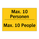 Max. 10 Personen - Max. 10 People