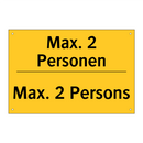 Max. 2 Personen - Max. 2 Persons