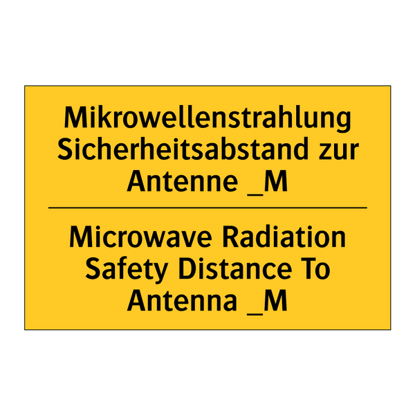 Mikrowellenstrahlung Sicherheitsabstand /.../ - Microwave Radiation Safety Distance /.../