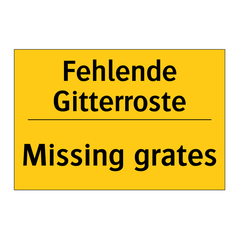 Fehlende Gitterroste - Missing grates