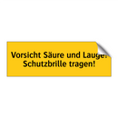 Vorsicht Säure und Lauge! Schutzbrille tragen!