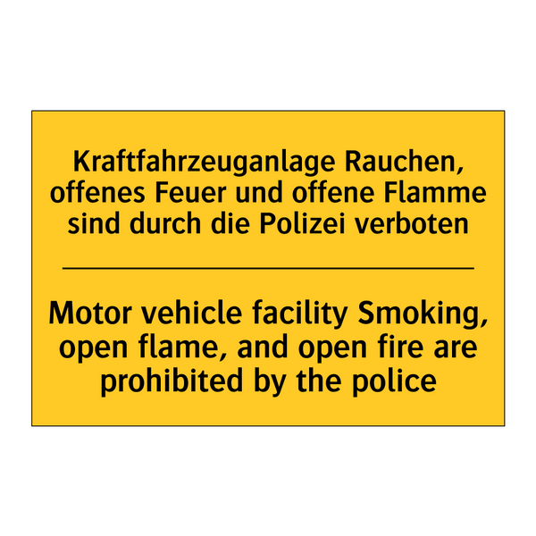 Kraftfahrzeuganlage Rauchen, offenes /.../ - Motor vehicle facility Smoking, /.../