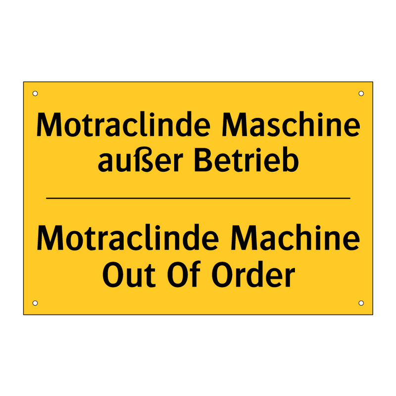 Motraclinde Maschine außer Betrieb/.../ - Motraclinde Machine Out Of Order/.../