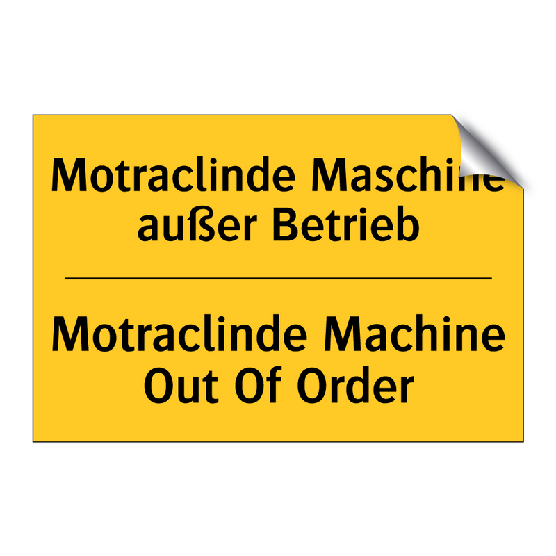 Motraclinde Maschine außer Betrieb/.../ - Motraclinde Machine Out Of Order/.../