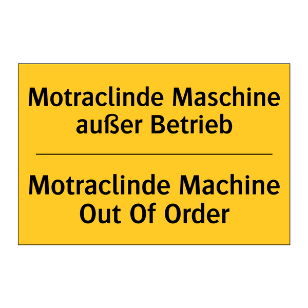 Motraclinde Maschine außer Betrieb/.../ - Motraclinde Machine Out Of Order/.../