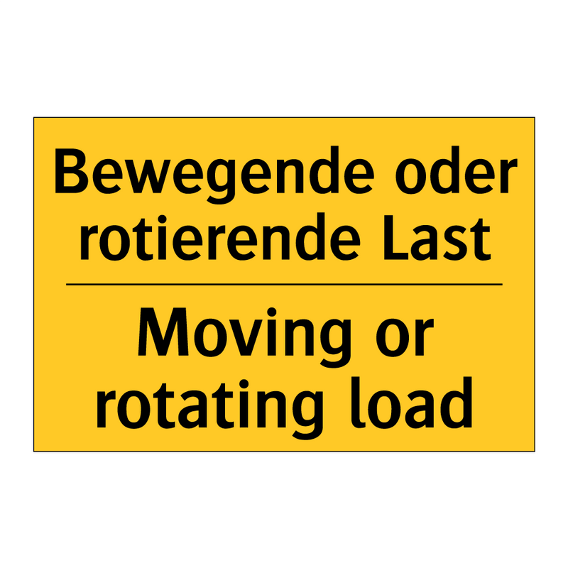 Bewegende oder rotierende Last - Moving or rotating load