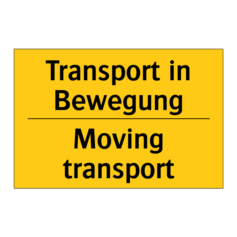 Transport in Bewegung - Moving transport