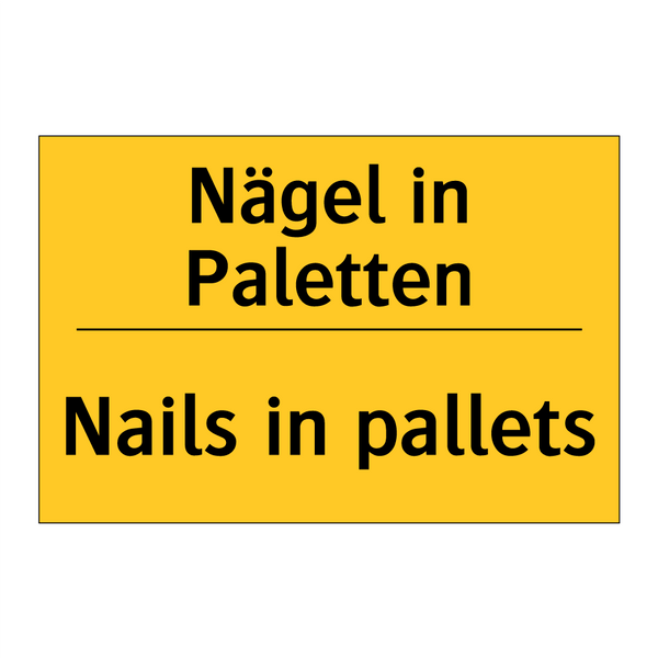 Nägel in Paletten - Nails in pallets