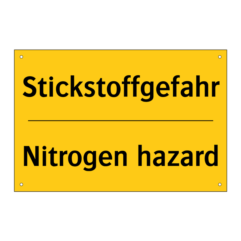 Stickstoffgefahr - Nitrogen hazard