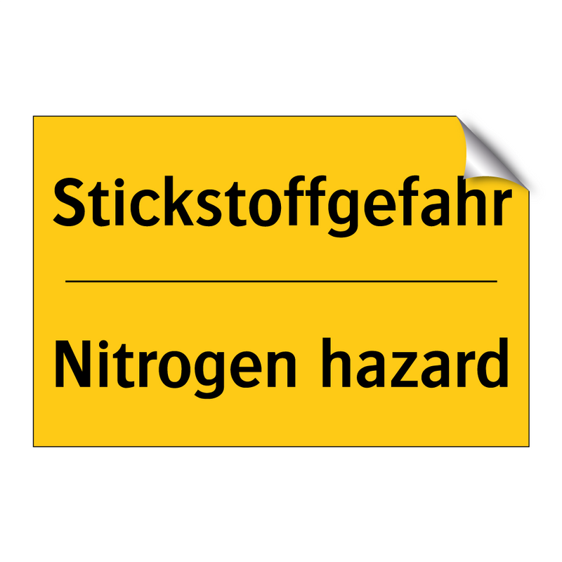 Stickstoffgefahr - Nitrogen hazard