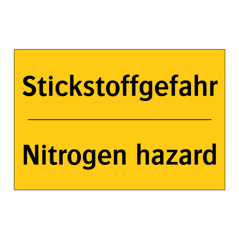 Stickstoffgefahr - Nitrogen hazard