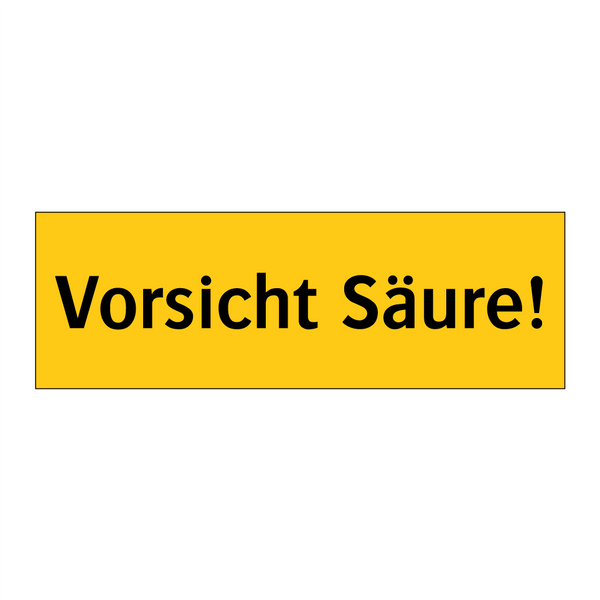 Vorsicht Säure!