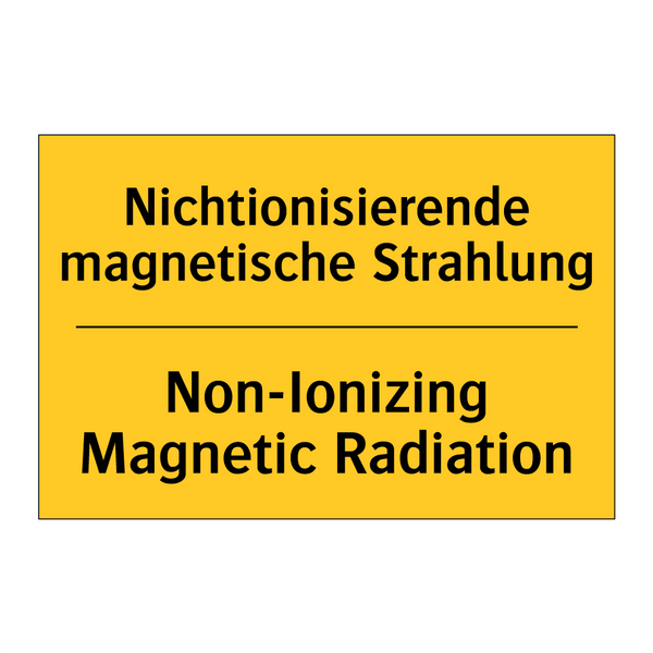 Nichtionisierende magnetische /.../ - Non-Ionizing Magnetic Radiation/.../