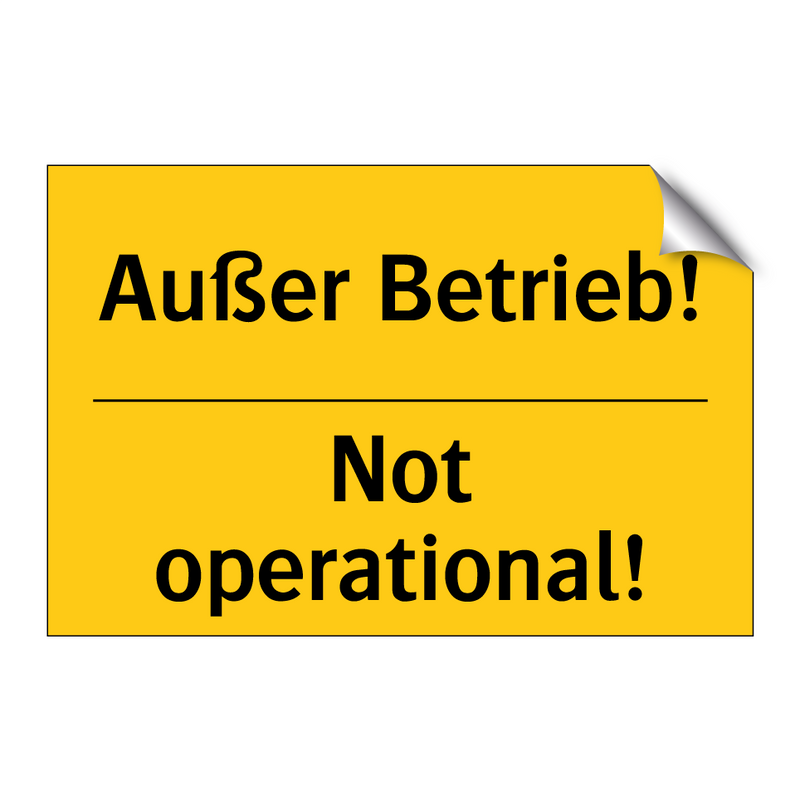 Außer Betrieb! - Not operational!