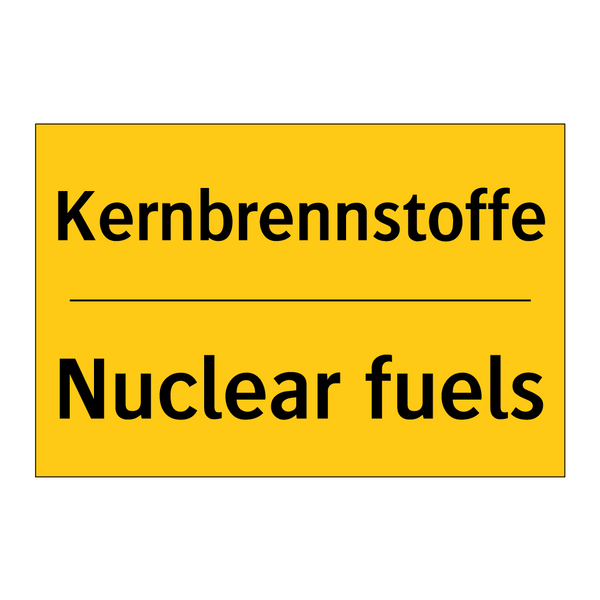Kernbrennstoffe - Nuclear fuels