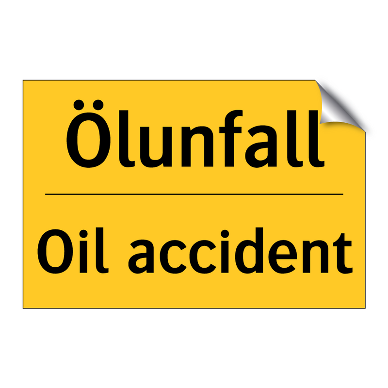 Ölunfall - Oil accident