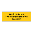 Vorsicht Asbest Sicherheitsvorschriften beachten