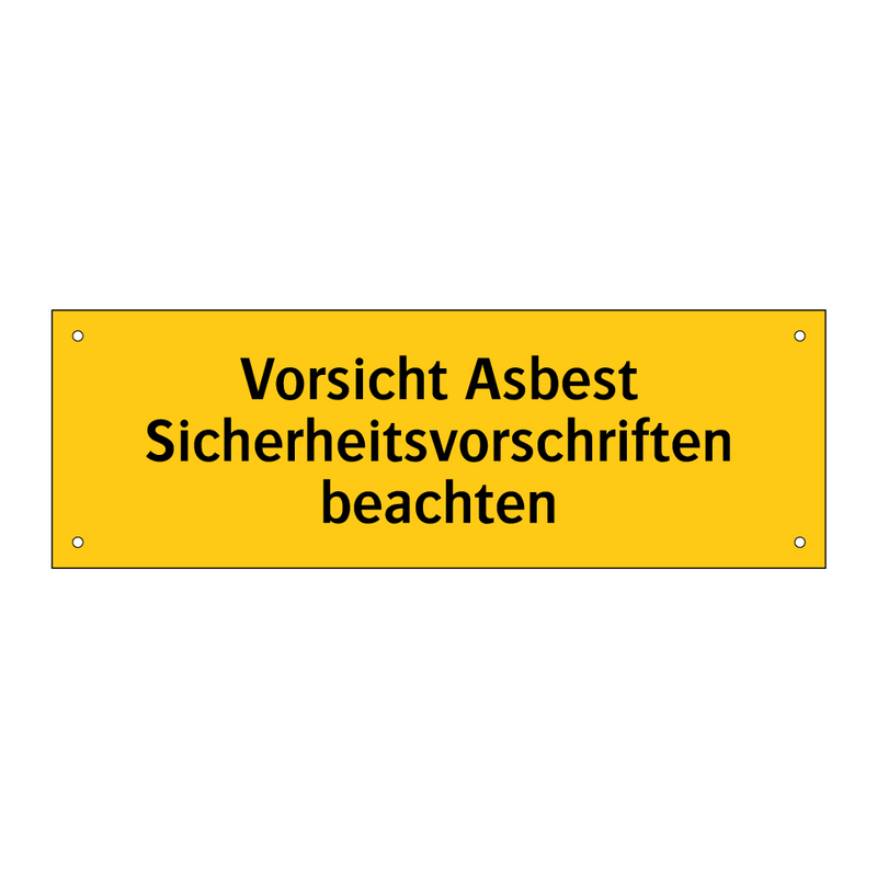 Vorsicht Asbest Sicherheitsvorschriften beachten