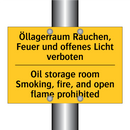 Öllagerraum Rauchen, Feuer und /.../ - Oil storage room Smoking, fire, /.../