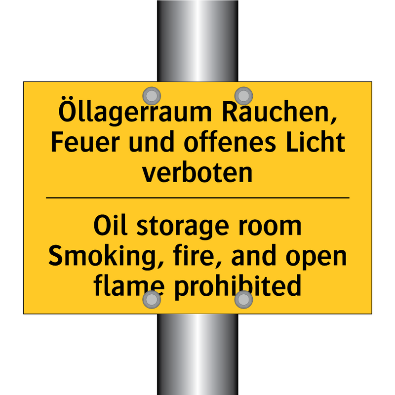 Öllagerraum Rauchen, Feuer und /.../ - Oil storage room Smoking, fire, /.../