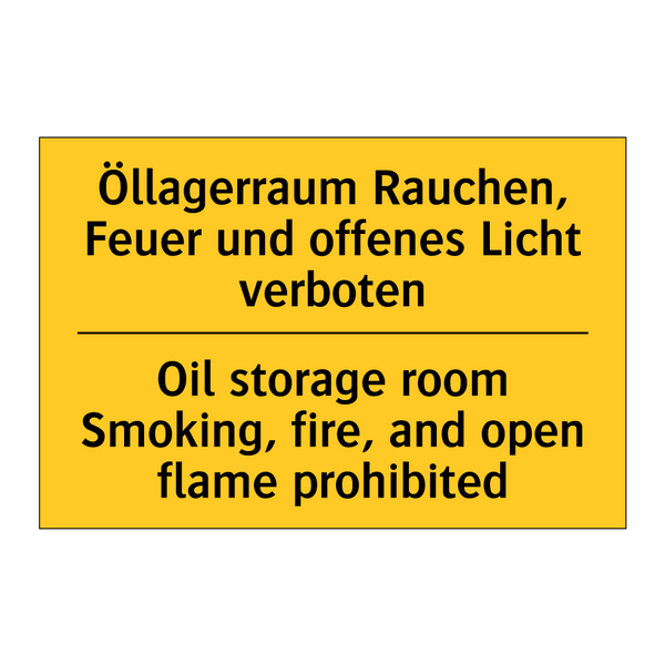 Öllagerraum Rauchen, Feuer und /.../ - Oil storage room Smoking, fire, /.../