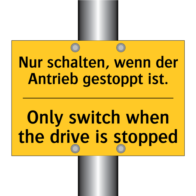 Nur schalten, wenn der Antrieb /.../ - Only switch when the drive is /.../