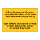 Offener Umgang mit allergenen /.../ - Open handling of allergenic chemical /.../