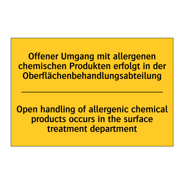 Offener Umgang mit allergenen /.../ - Open handling of allergenic chemical /.../